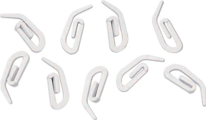 Argos Home Set of 200 Plastic Curtain Hooks - White