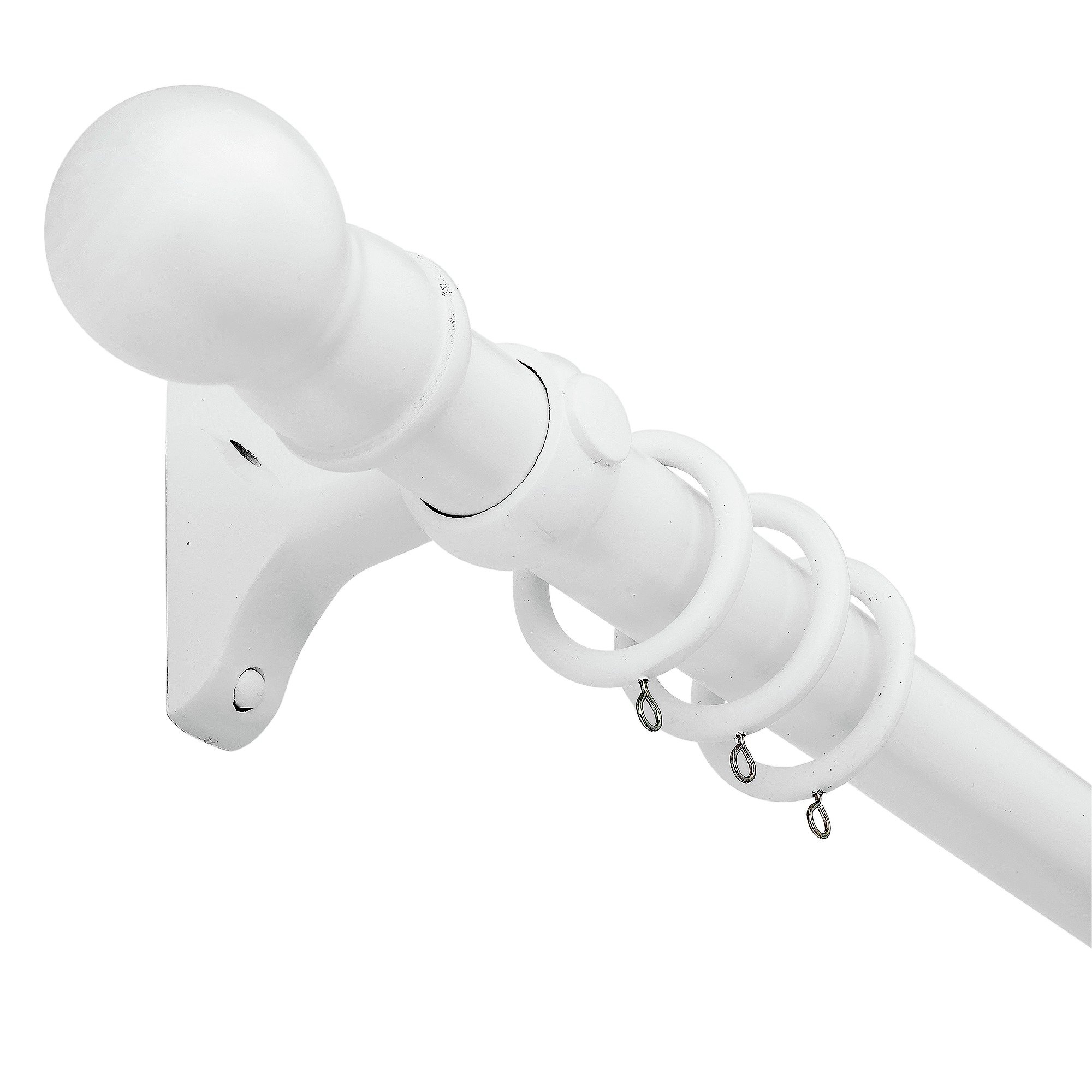 Argos Home 3.0m Wooden Curtain Pole Set - White