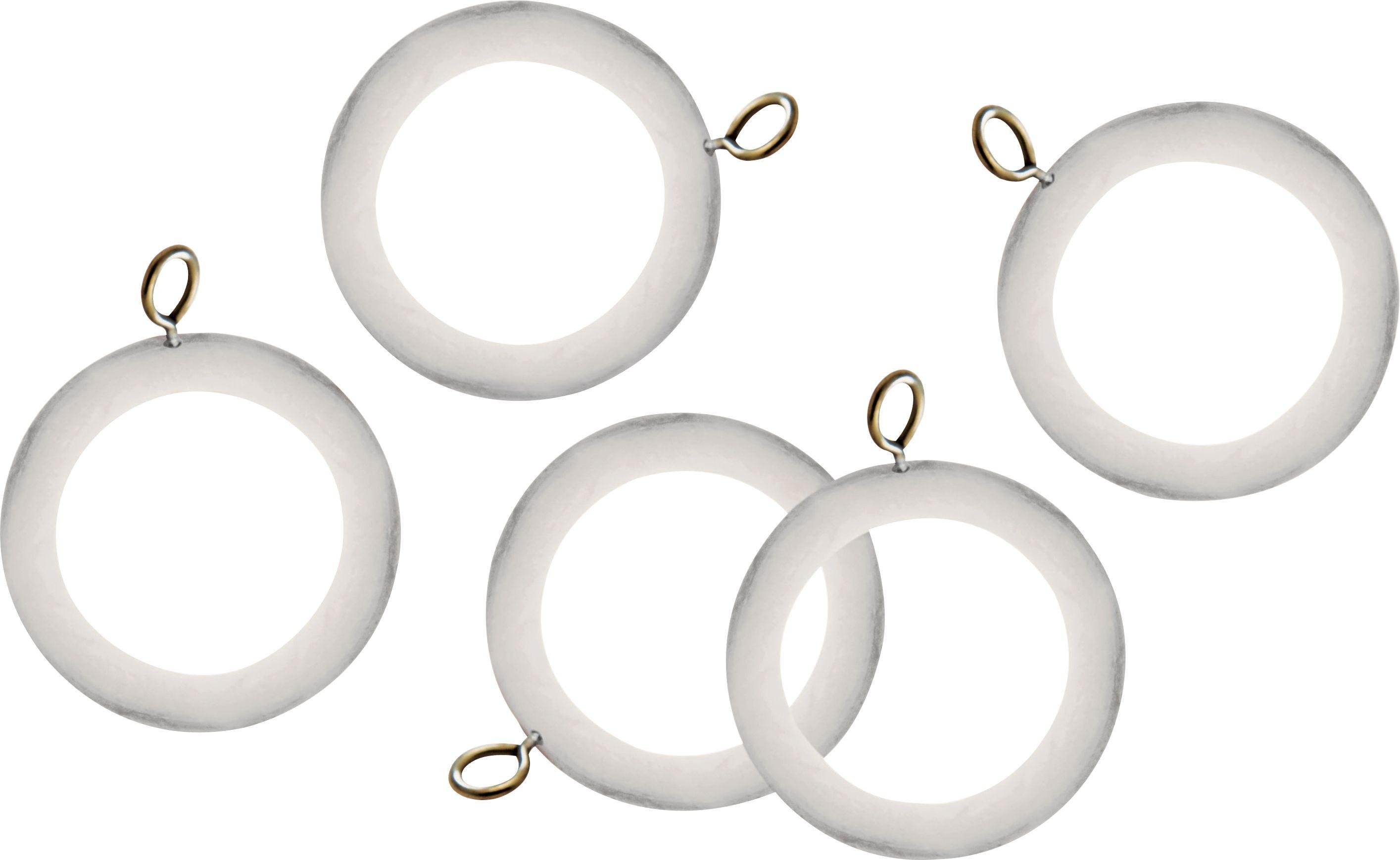 Argos Home Set of 20 Wooden 28mm Curtain Rings