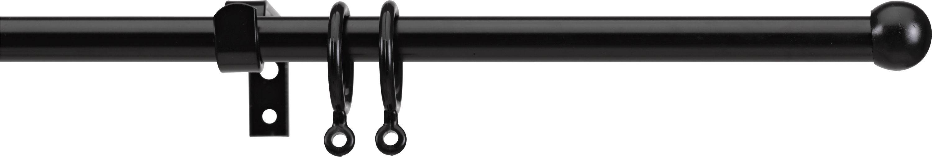 black curtain rod