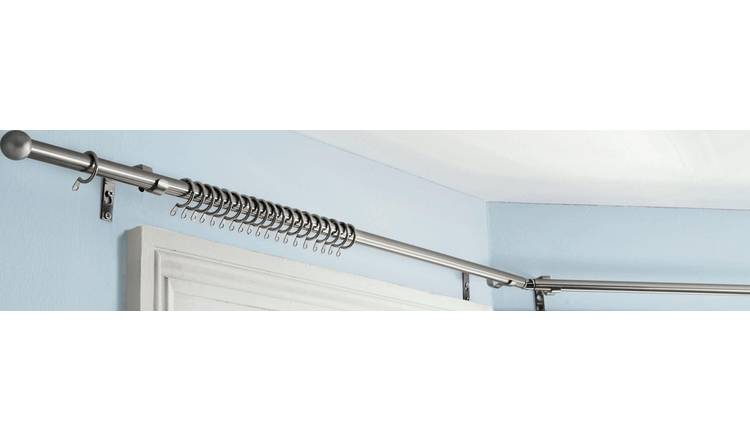 Buy Argos Home 400cm Bay Window Curtain Pole Set Ssteel Curtain Poles And Tracks Argos