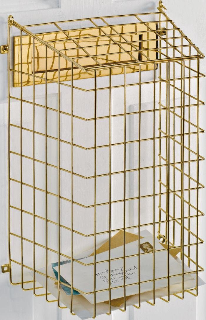 Argos Home Wall Mountable Letter Cage - Brass Finish