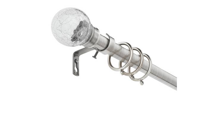 Buy Argos Home Cora Extendable Metal Glass Curtain Pole Ssteel