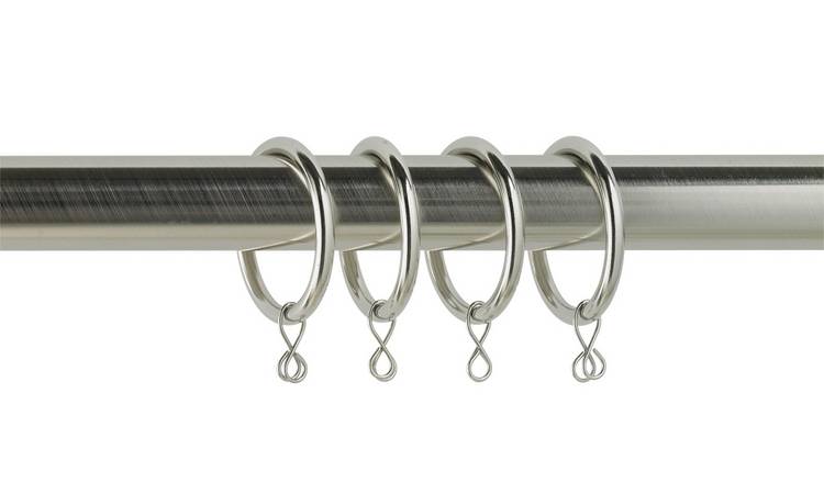 Buy Argos Home 20 Metal 28mm Curtain Rings - Stainless Steel | Blind ...