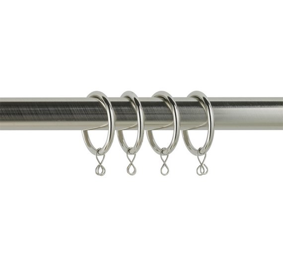Buy HOME 20 Metal 28mm Curtain Rings - Stainless Steel at Argos.co.uk ...