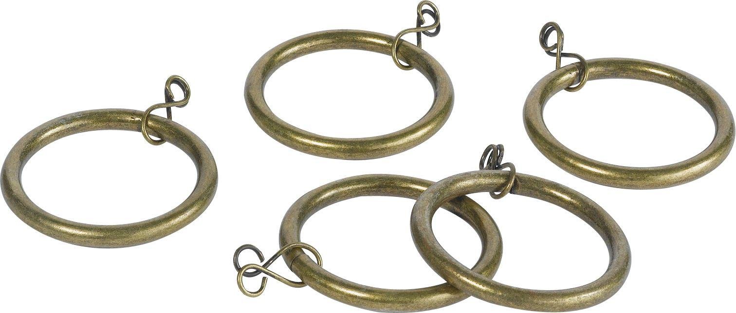 Argos Home 20 Metal 28mm Curtain Rings - Antique Brass