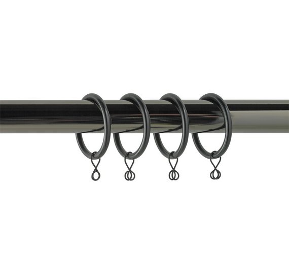 Buy HOME 20 Metal 28mm Curtain Rings - Black at Argos.co.uk - Your ...