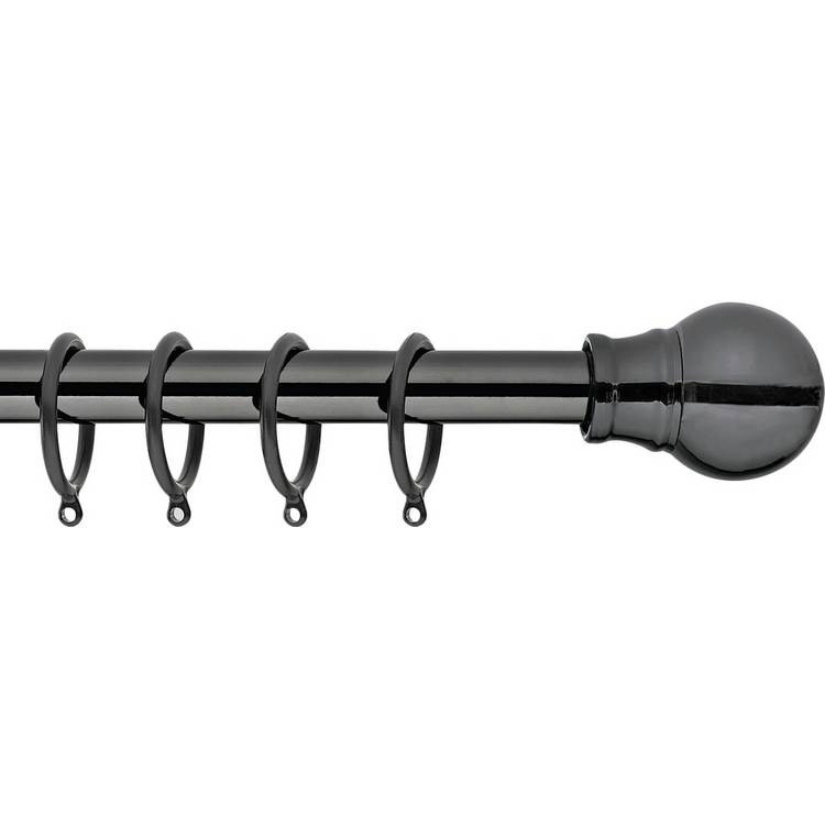 Argos Home Black Extendable Curtain Pole - 110cm - 300cm 0