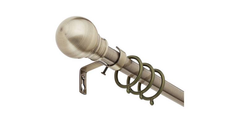 Buy Argos Home Extendable Metal Ball Curtain Pole- Antique Brass, Curtain  poles and tracks