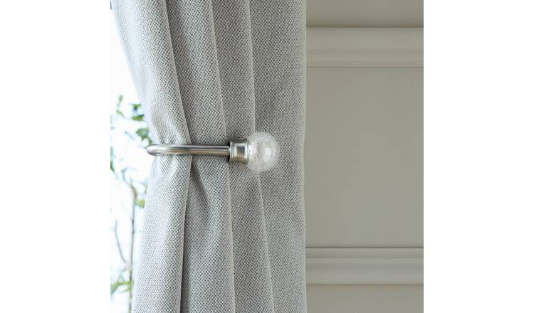 Argos Home Cora Crackle Ball Curtain Holdbacks - Metallic