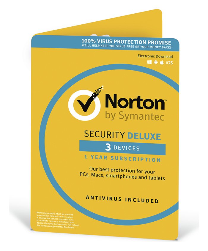 Norton Security Deluxe 2019 - 3 Devices for 1 Year