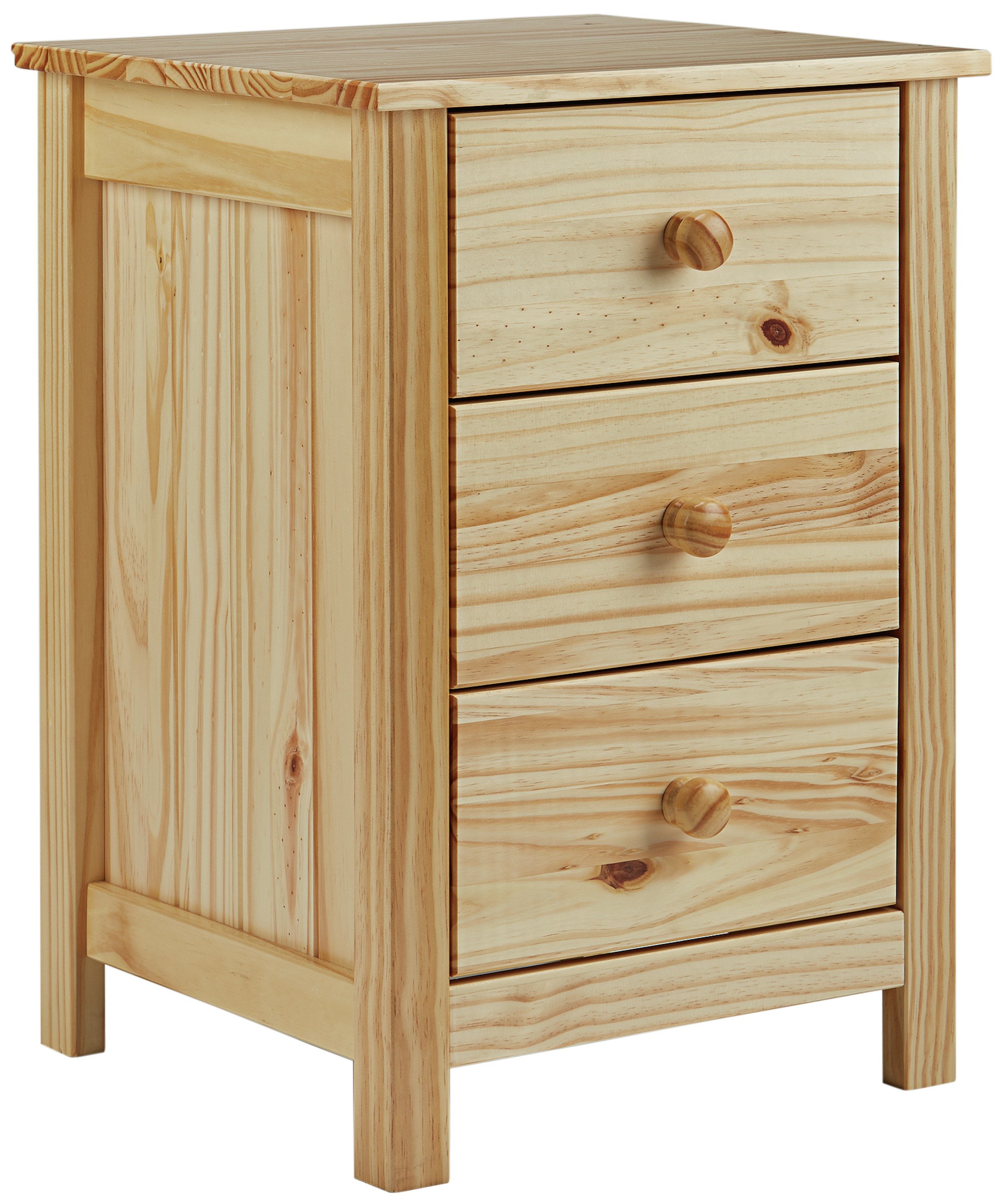 Argos Home Scandinavia 3 Drawer Bedside Table - Pine