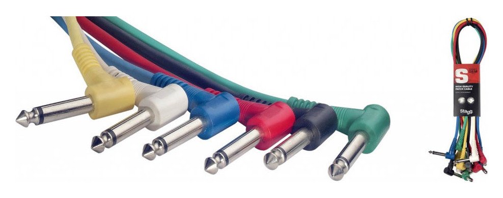 Stagg 15cm Patch Cables - Set of 6