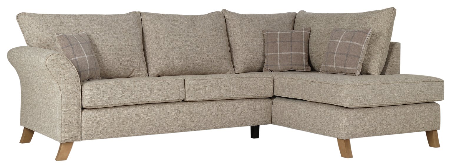 Argos Home Kayla Right Corner Fabric Sofa Beige (6251468) Argos