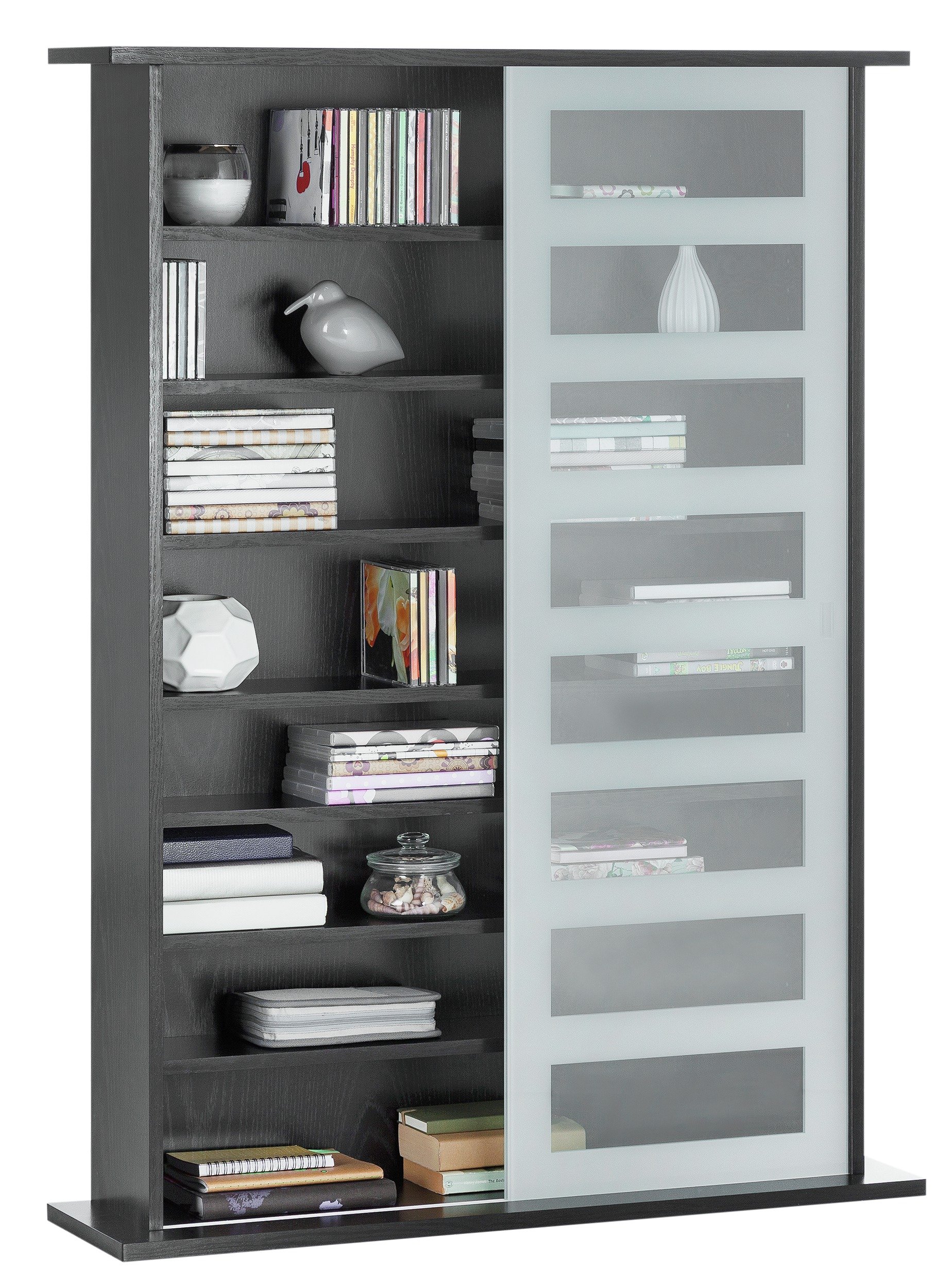 Argos Home New York Sliding Glass Storage Unit - Black