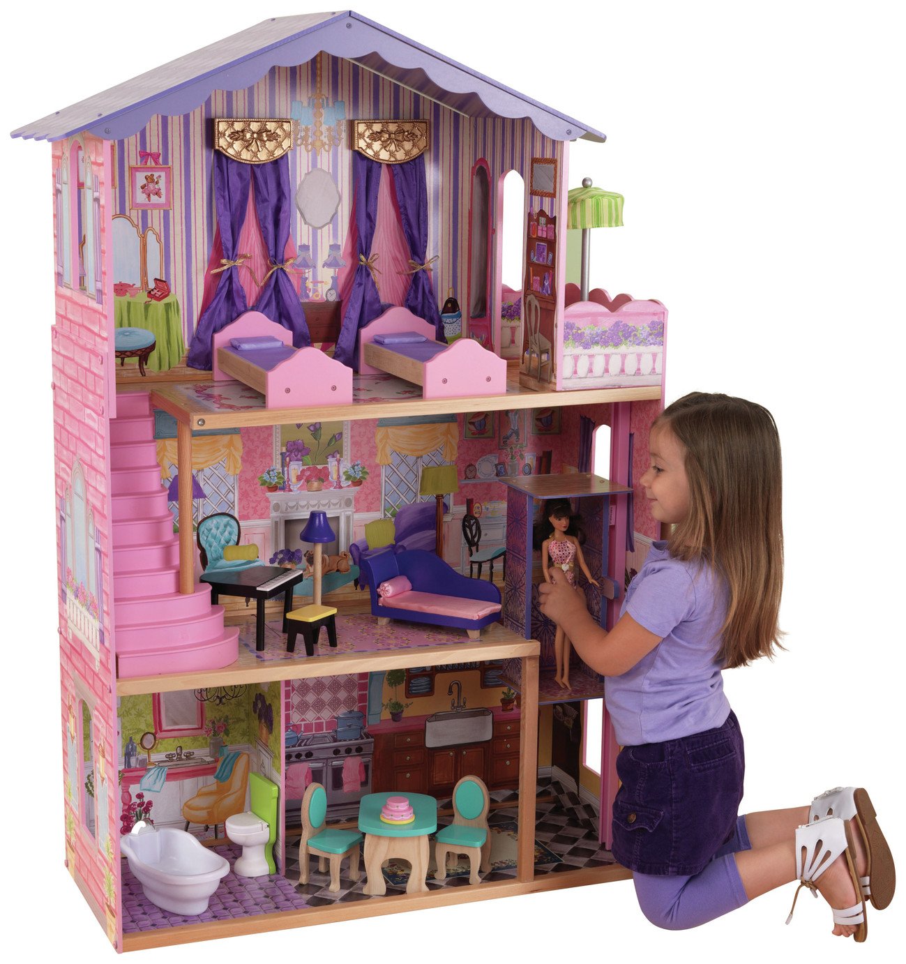 argos wooden dolls house