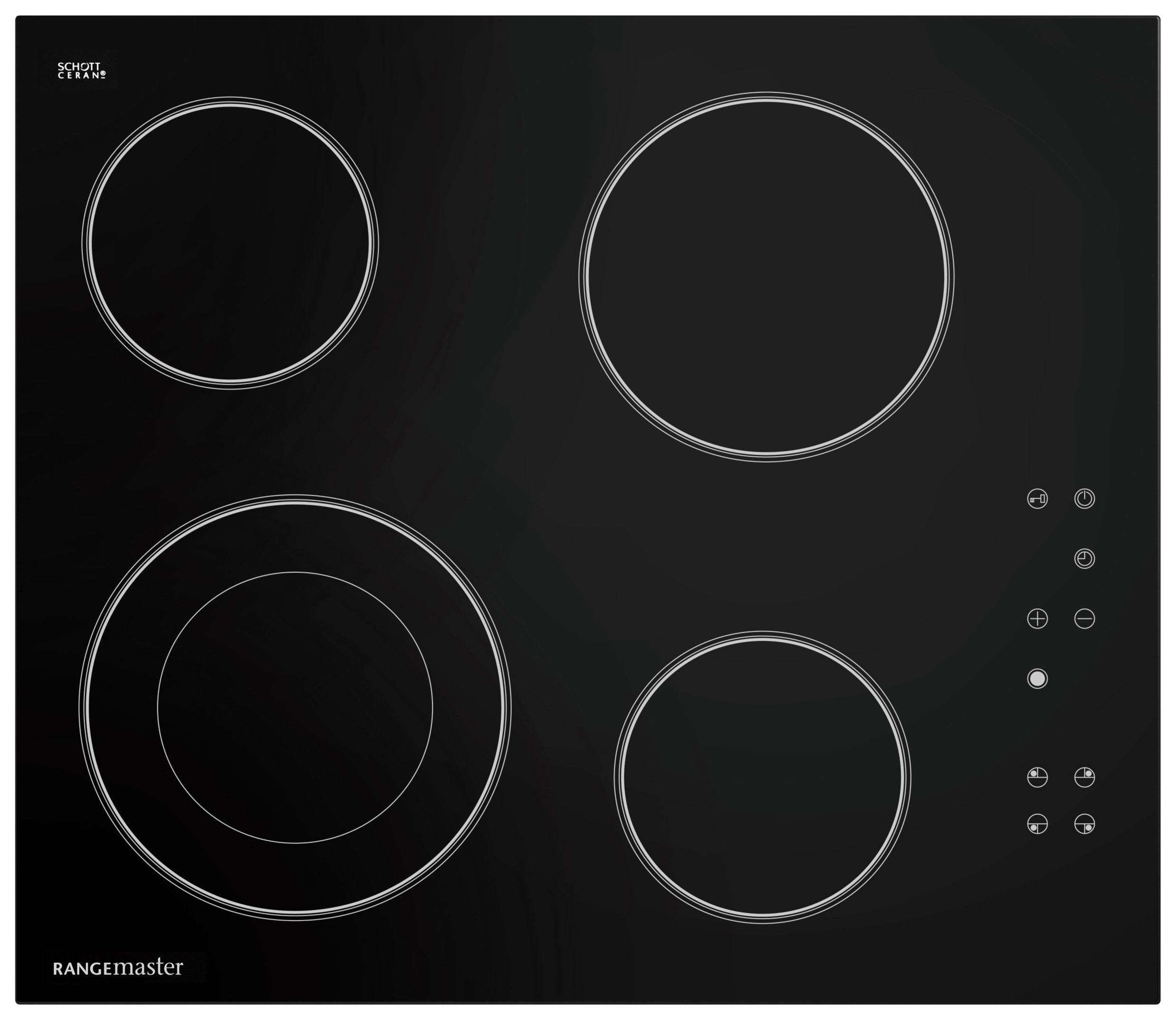 Rangemaster RMB60HPECGL 60cm 4 Zone Ceramic Hob - Black