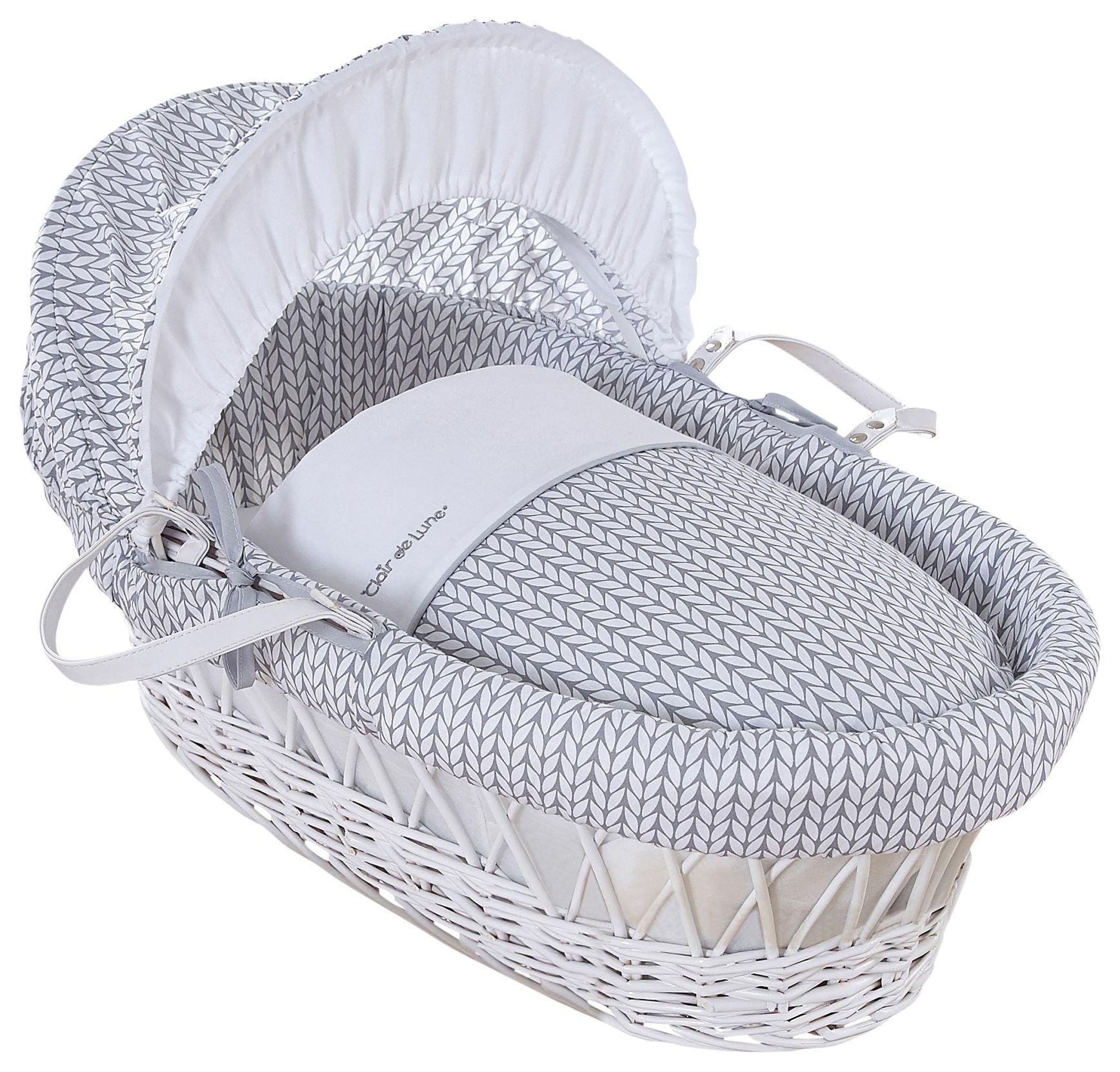 Clair de Lune Barley B√©b√© White Wicker Moses Basket review