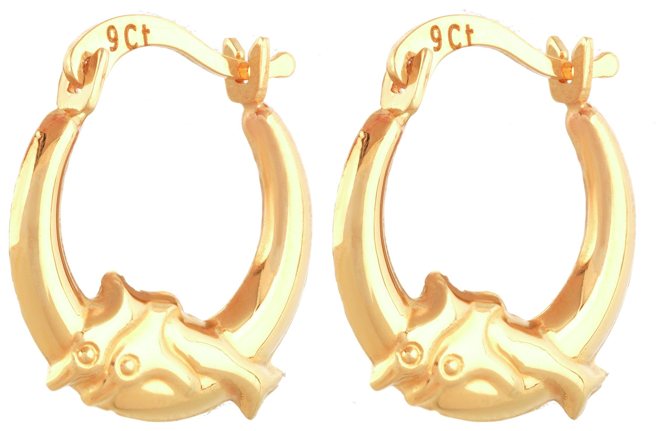 Revere Kid's 9ct Gold Dolphin Creole Earrings review