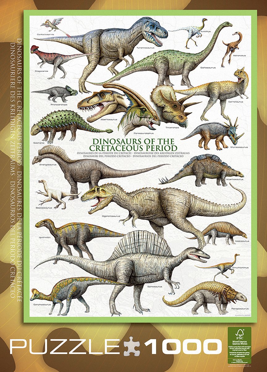 Eurographics 1000 Piece Dinosaurs Cretaceous Puzzle