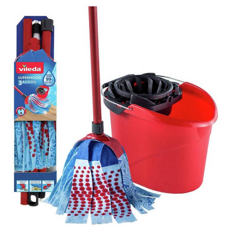 Vileda 3 Action Supermocio Mop, Bucket and Wringer 0