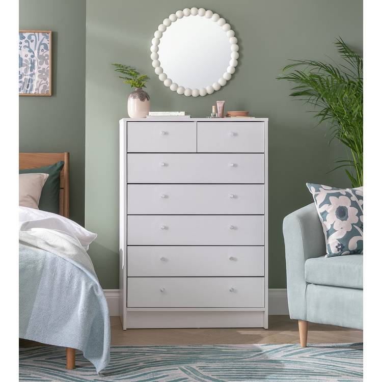 Argos Home Malibu 7 Drawer Chest - White 0