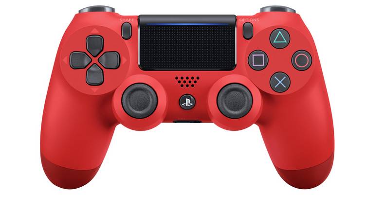Buy Sony PS4 DualShock 4 V2 Wireless Controller - Magma Red, PS4  controllers and steering wheels