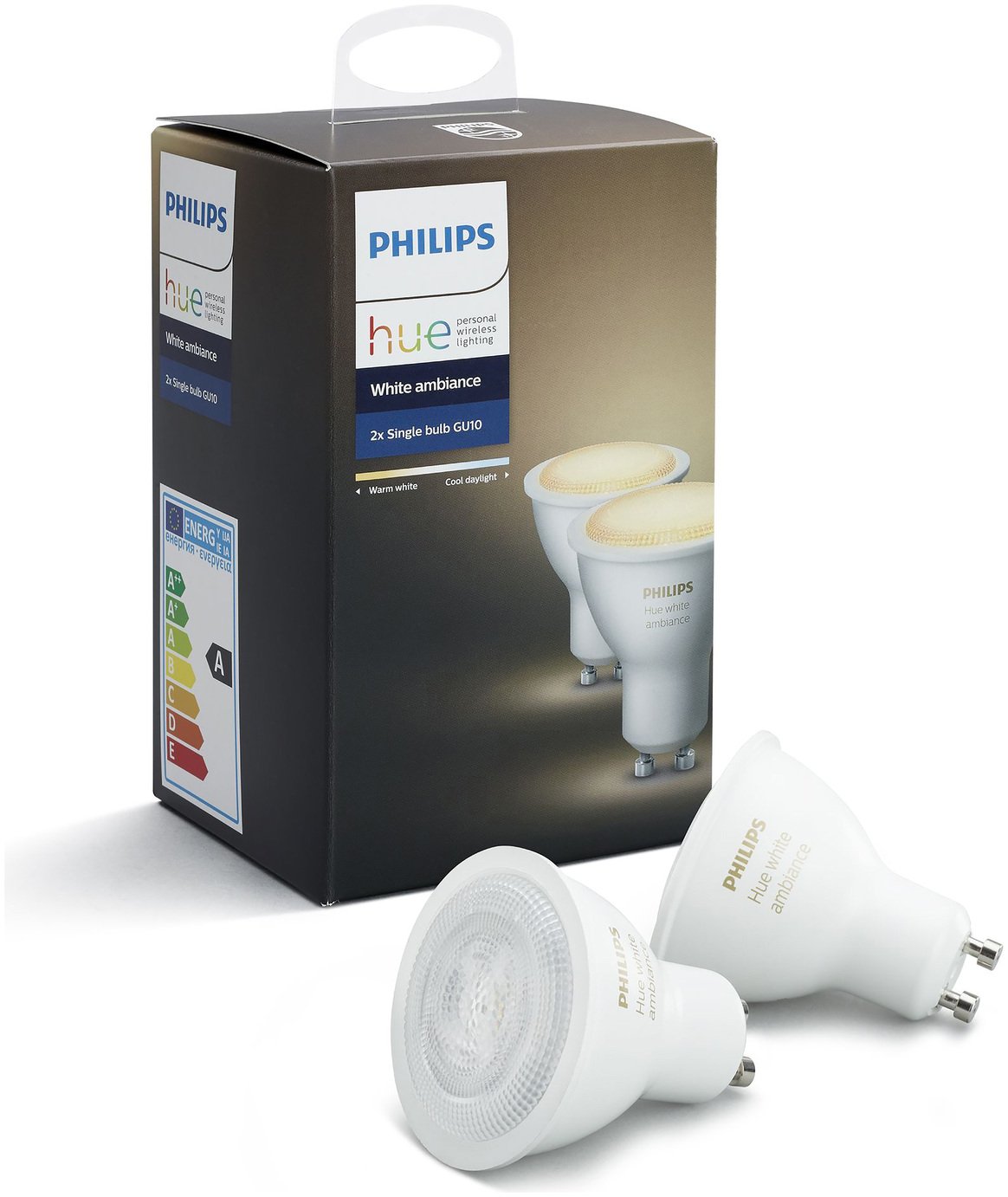 Philips Hue White Ambiance GU10 Spot Lights - Double Pack