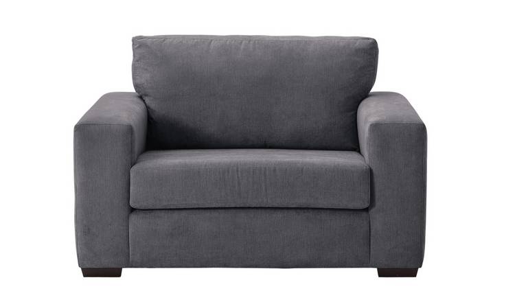 Habitat Eton Fabric Cuddle Chair - Grey