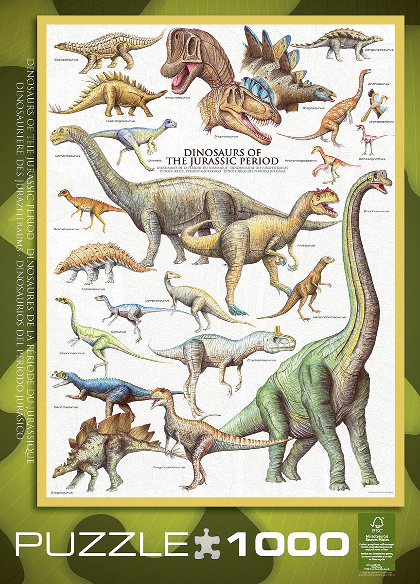 Eurographics 1000 Piece Jurassic Period Dinosaurs Puzzle
