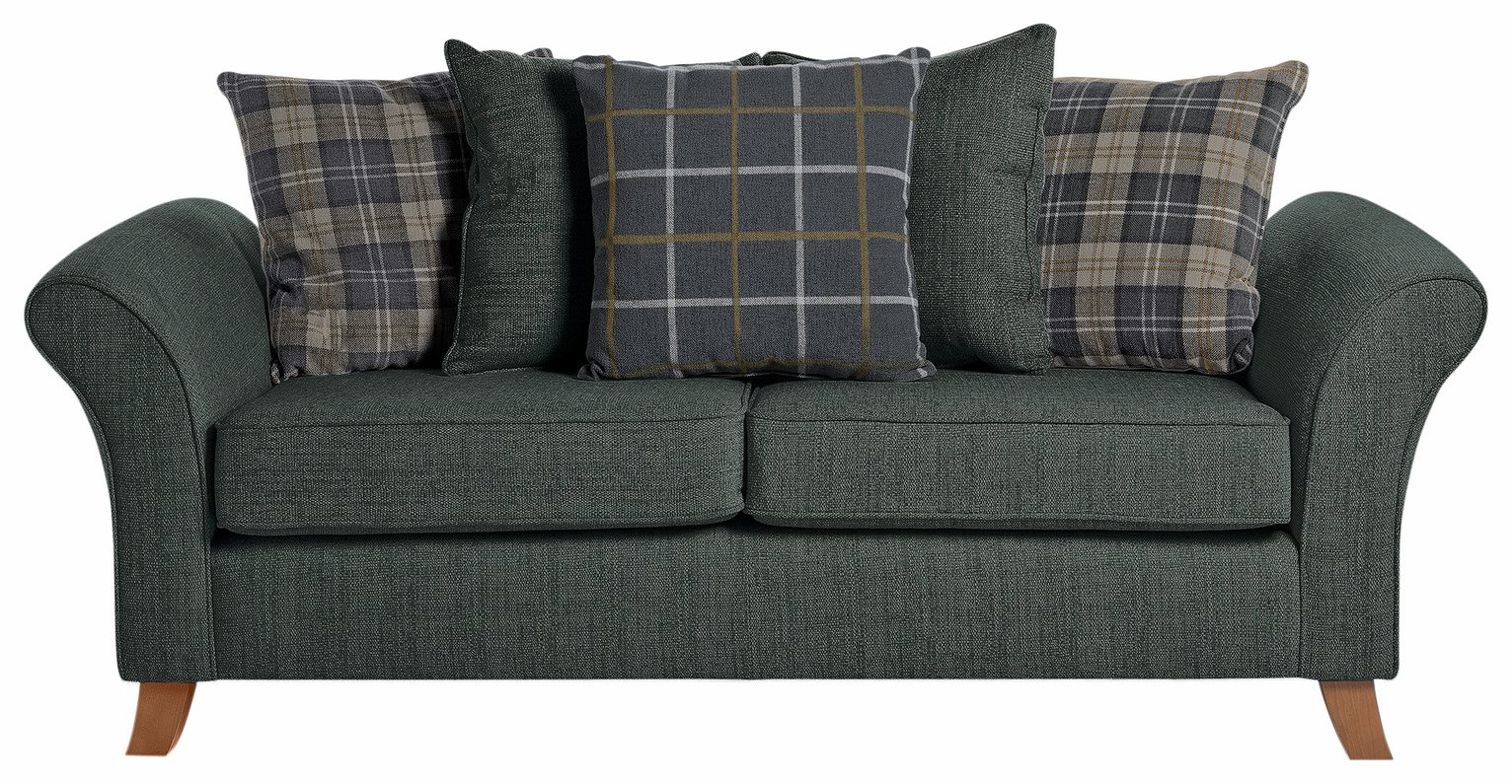 Argos Home Kayla 3 Seater Scatter Back Fabric Sofa -Charcoal Review