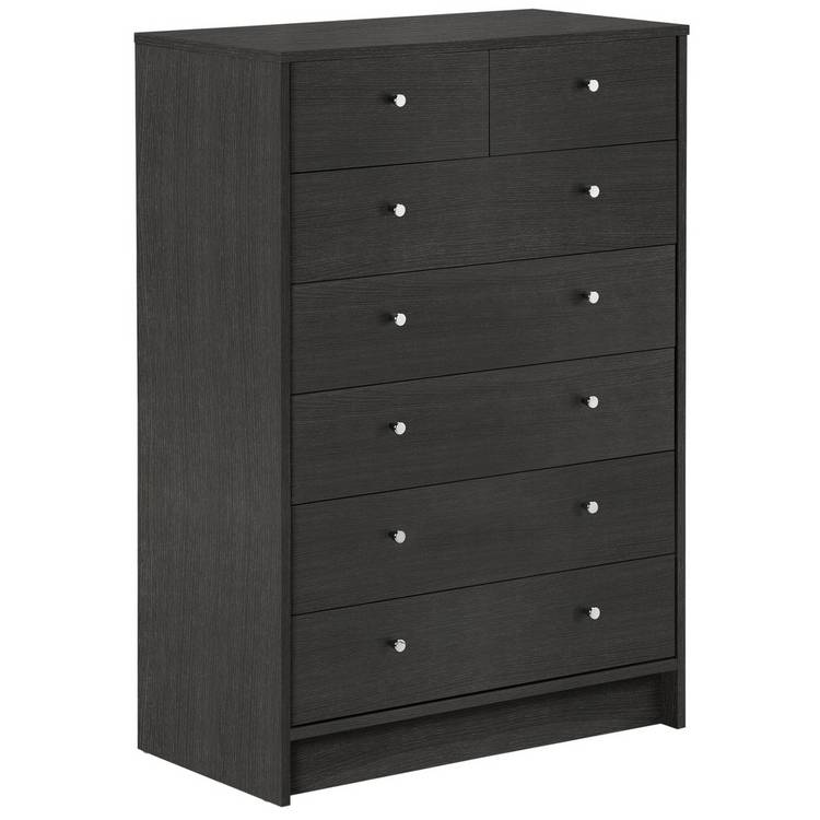 Argos Home Malibu 7 Drawer Chest - Black Oak Effect 0