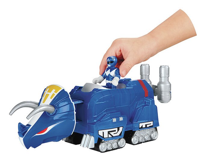 Imaginext Power Rangers Blue Ranger & Triceratops Zord