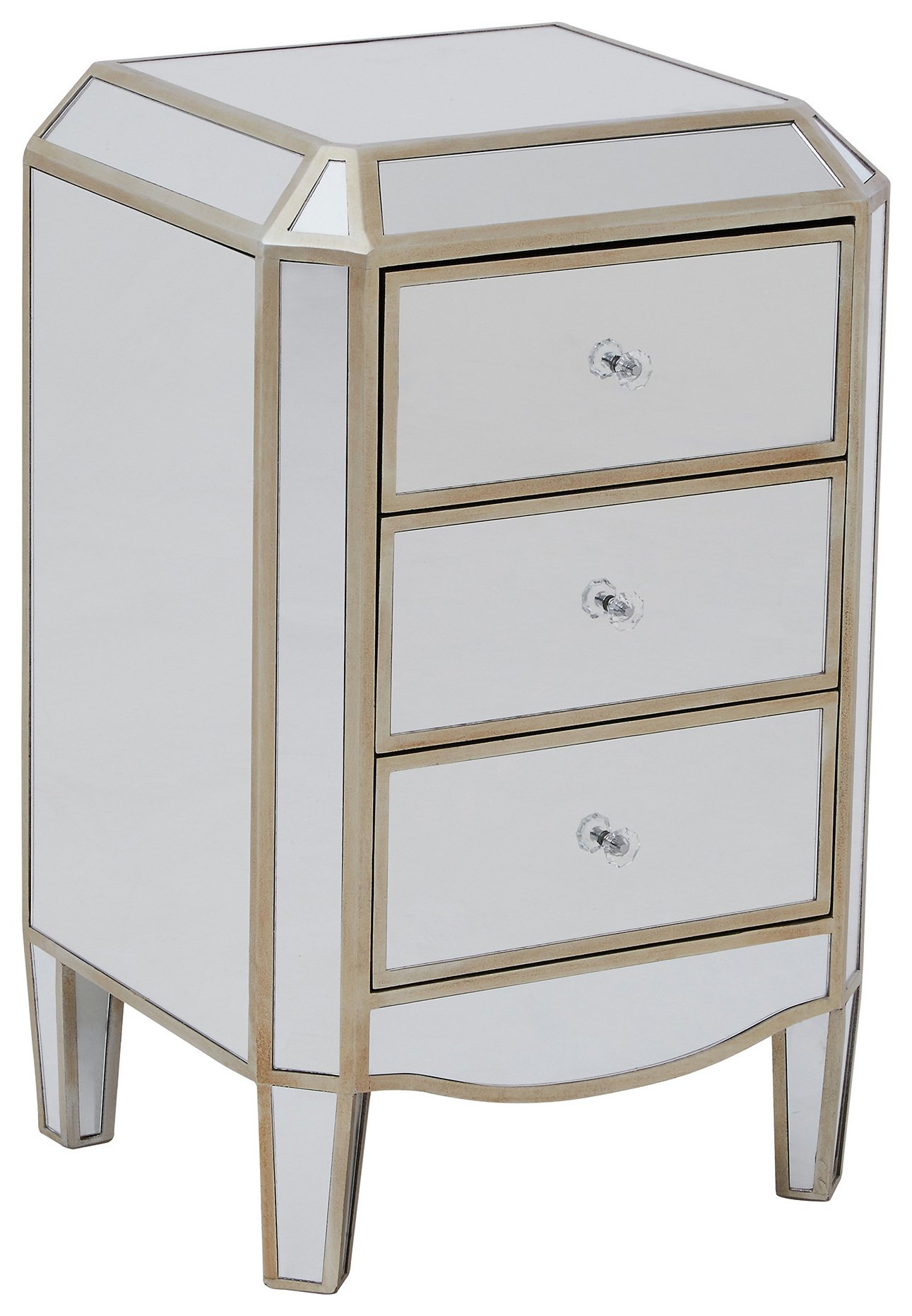 Premier Housewares Tiffany Mirrored 3 Drawer Chest. Review