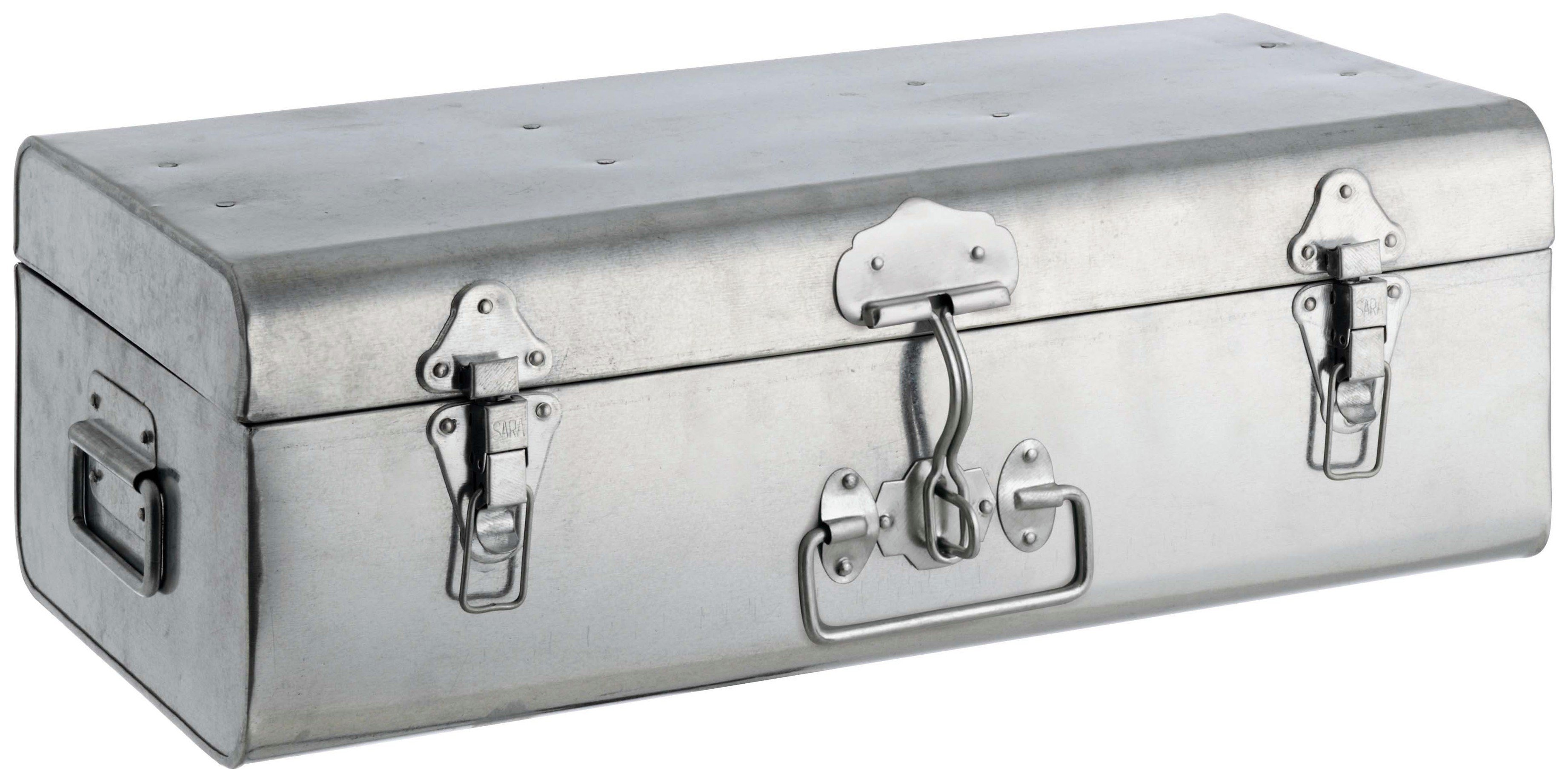 Habitat Small Galvanised Silver Trunk