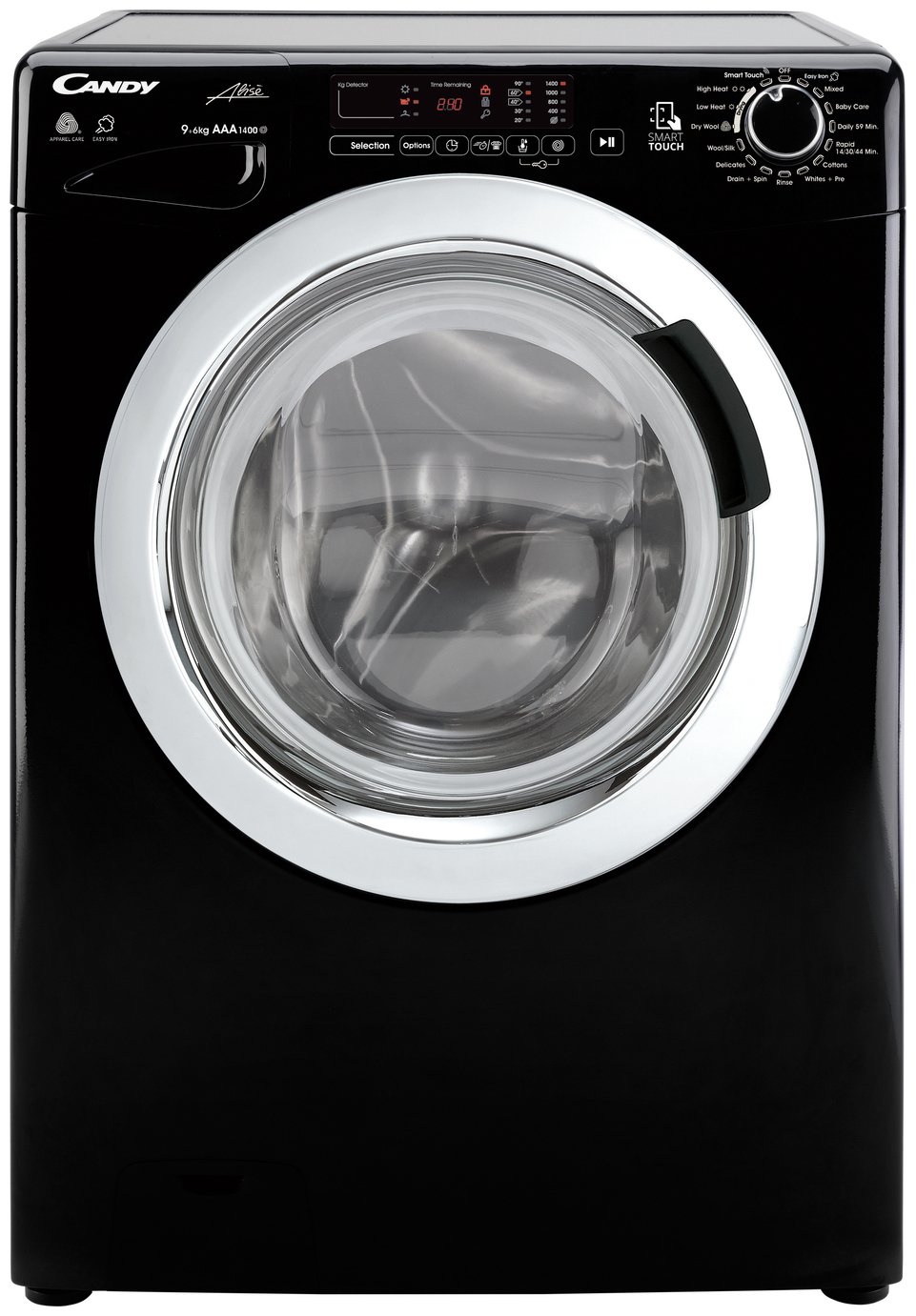 Candy GVSW496C3B 9KG 6KG 1400 Spin Washer Dryer - Black