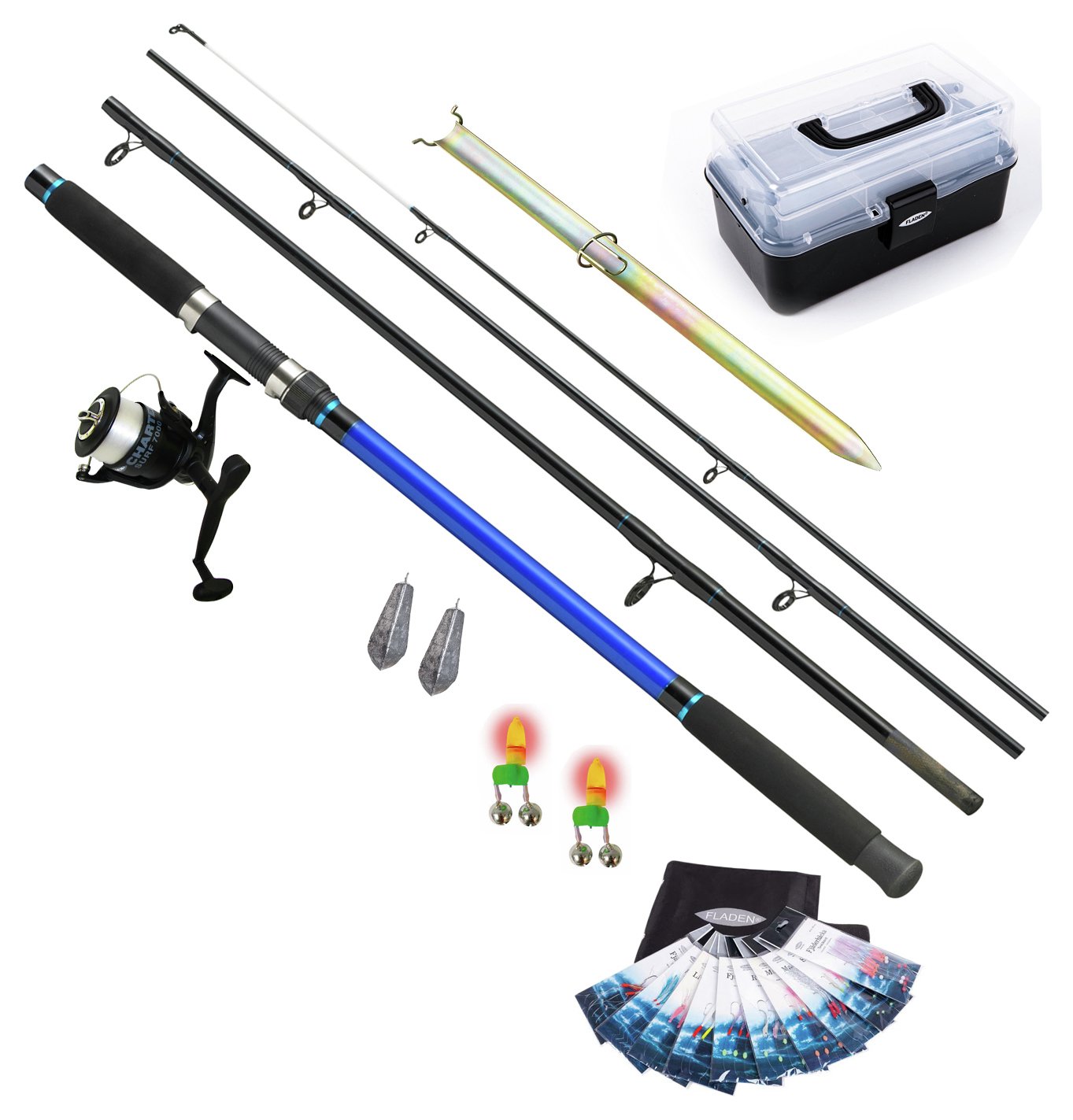 Fladen Beach/Shore Complete Rod, Reel & Accessories Set