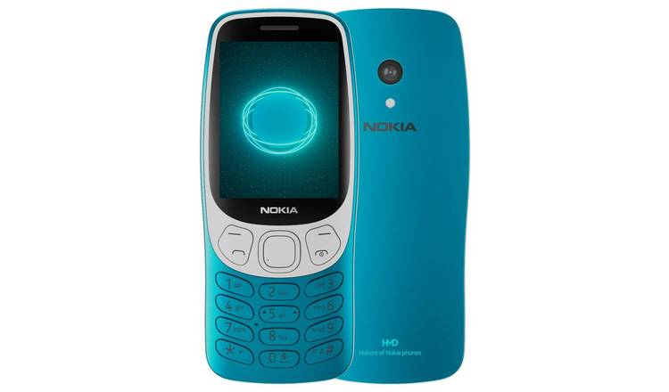 Buy SIM Free Nokia 3210 Mobile Phone - Scuba Blue | SIM free phones | Argos