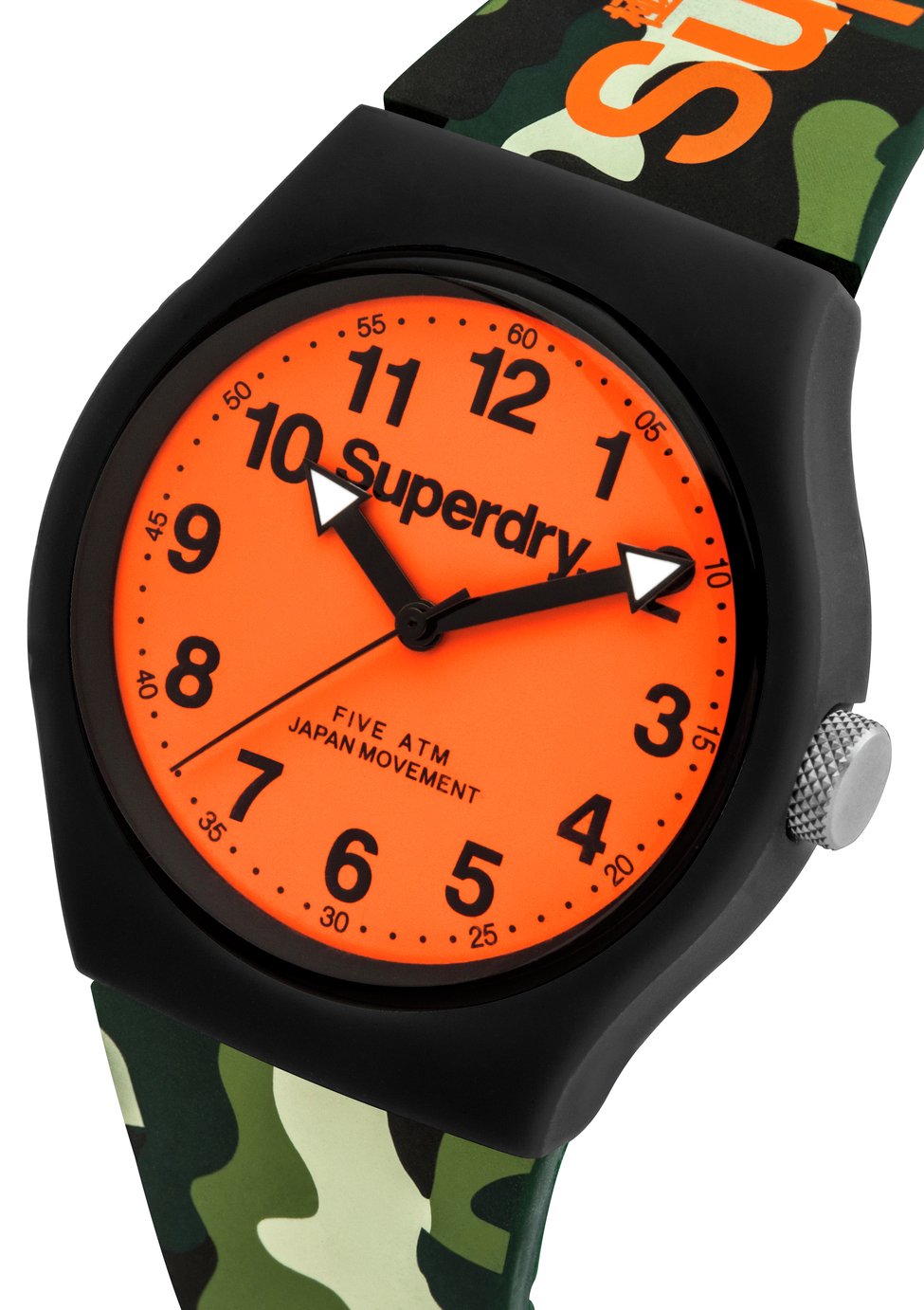 Superdry Men's Camouflage Silicone Strap Watch Review