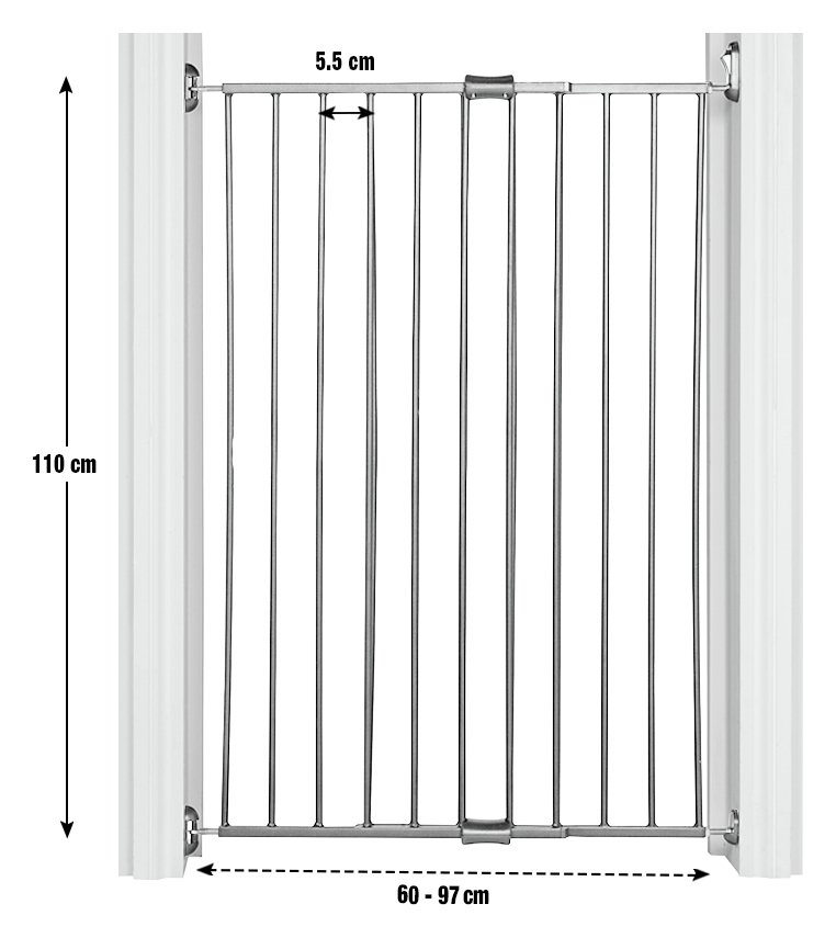 extra tall pressure fit pet gate white