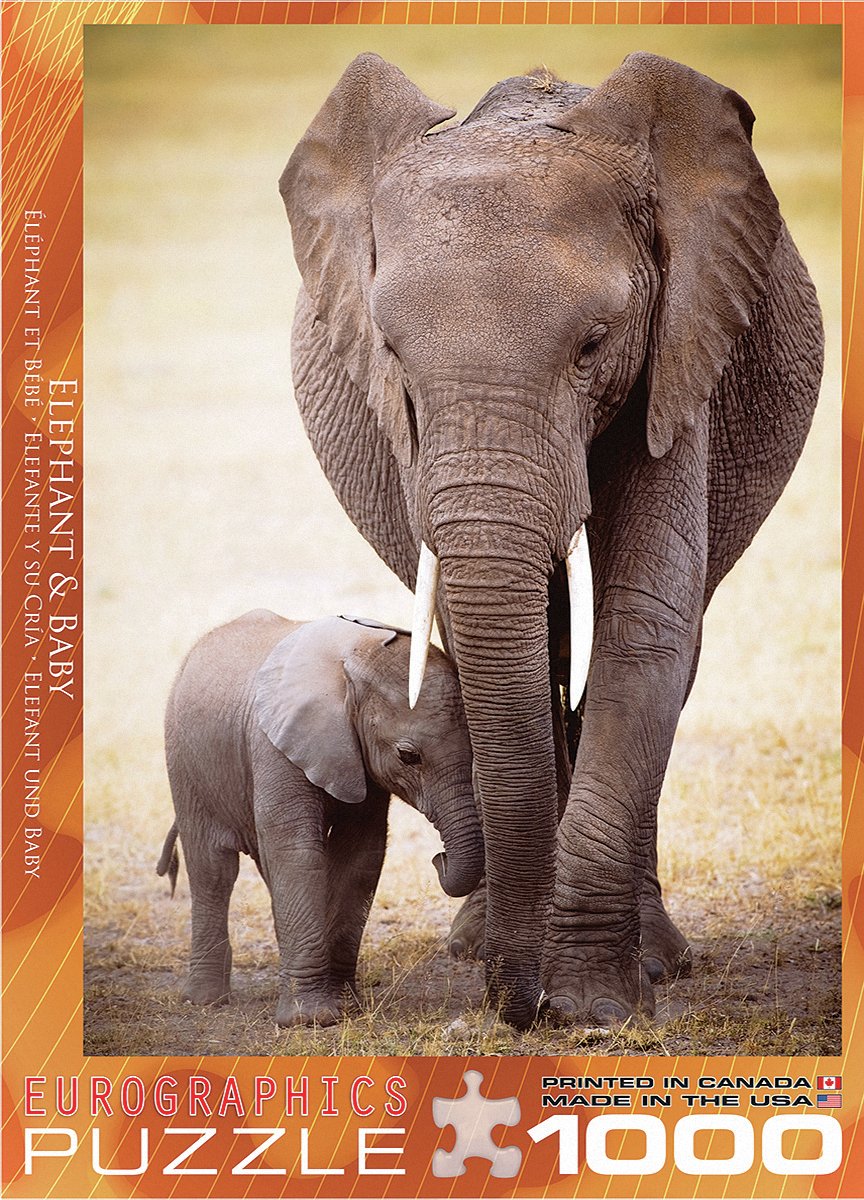 Eurographics 1000 Piece Elephant and Baby Puzzle