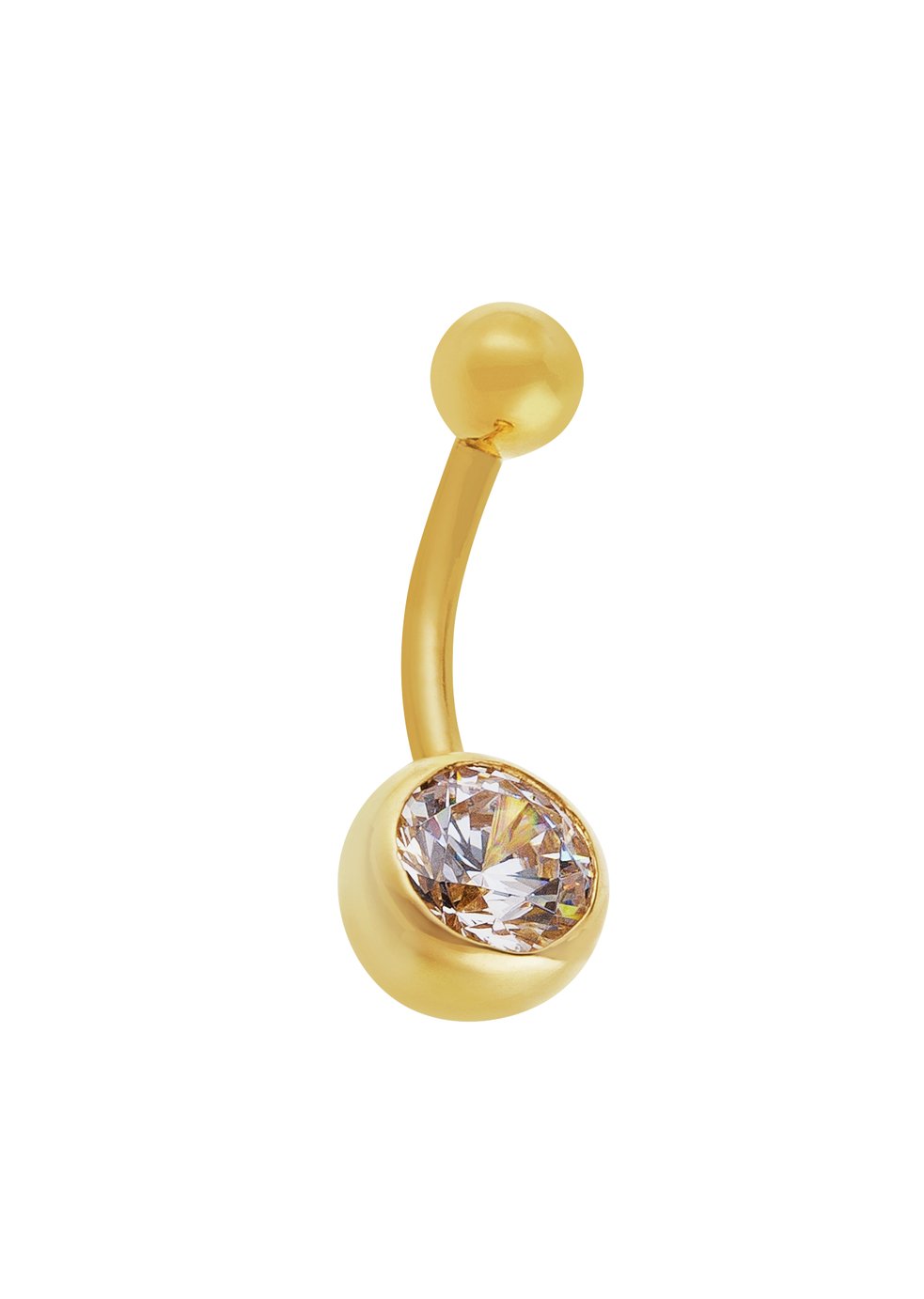 State of Mine 9ct Yellow Gold Cubic Zirconia Belly Bar Review