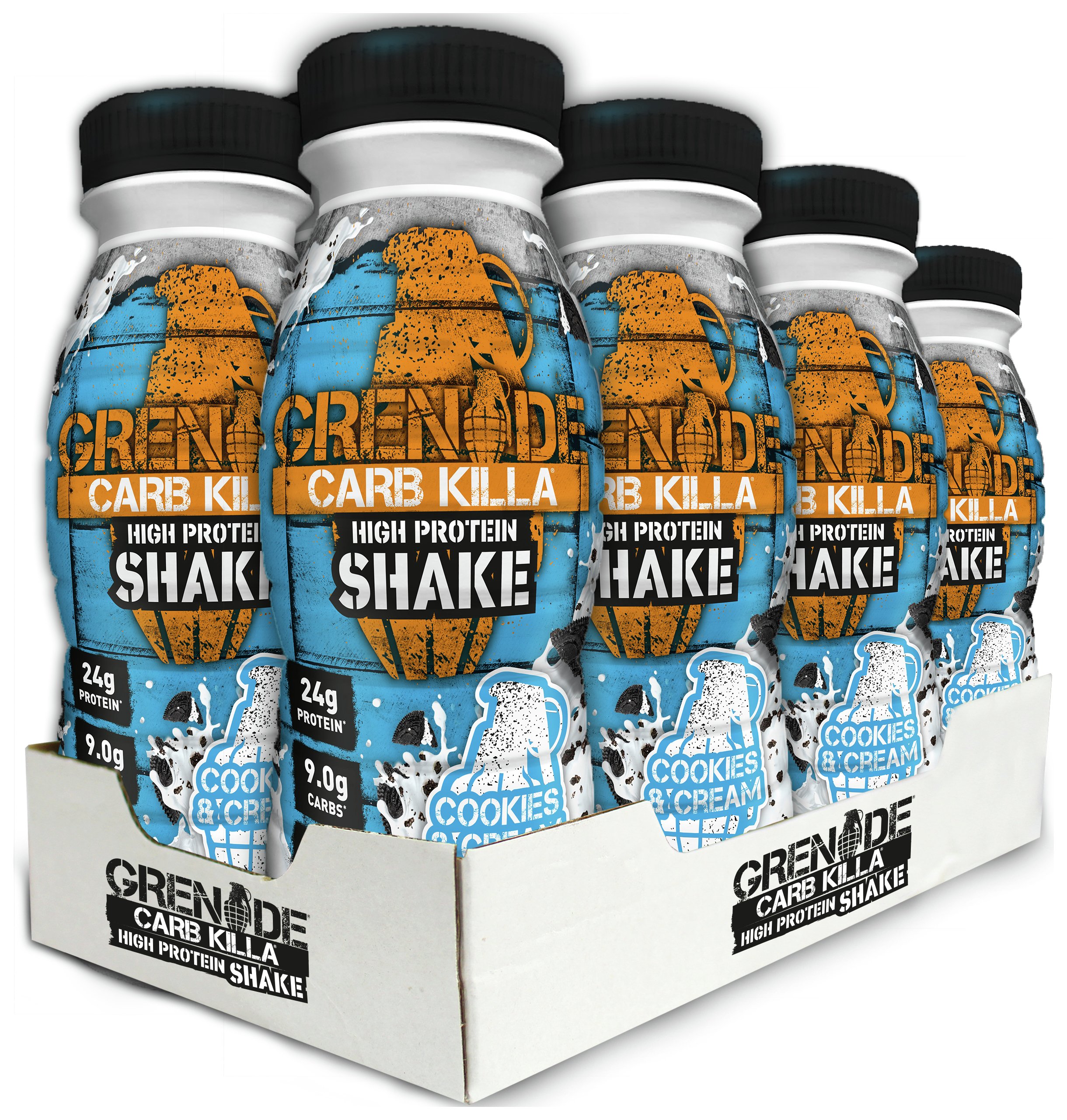 Grenade Carb Killa Protein Shake Cookies & Cream - 8 x 330ml