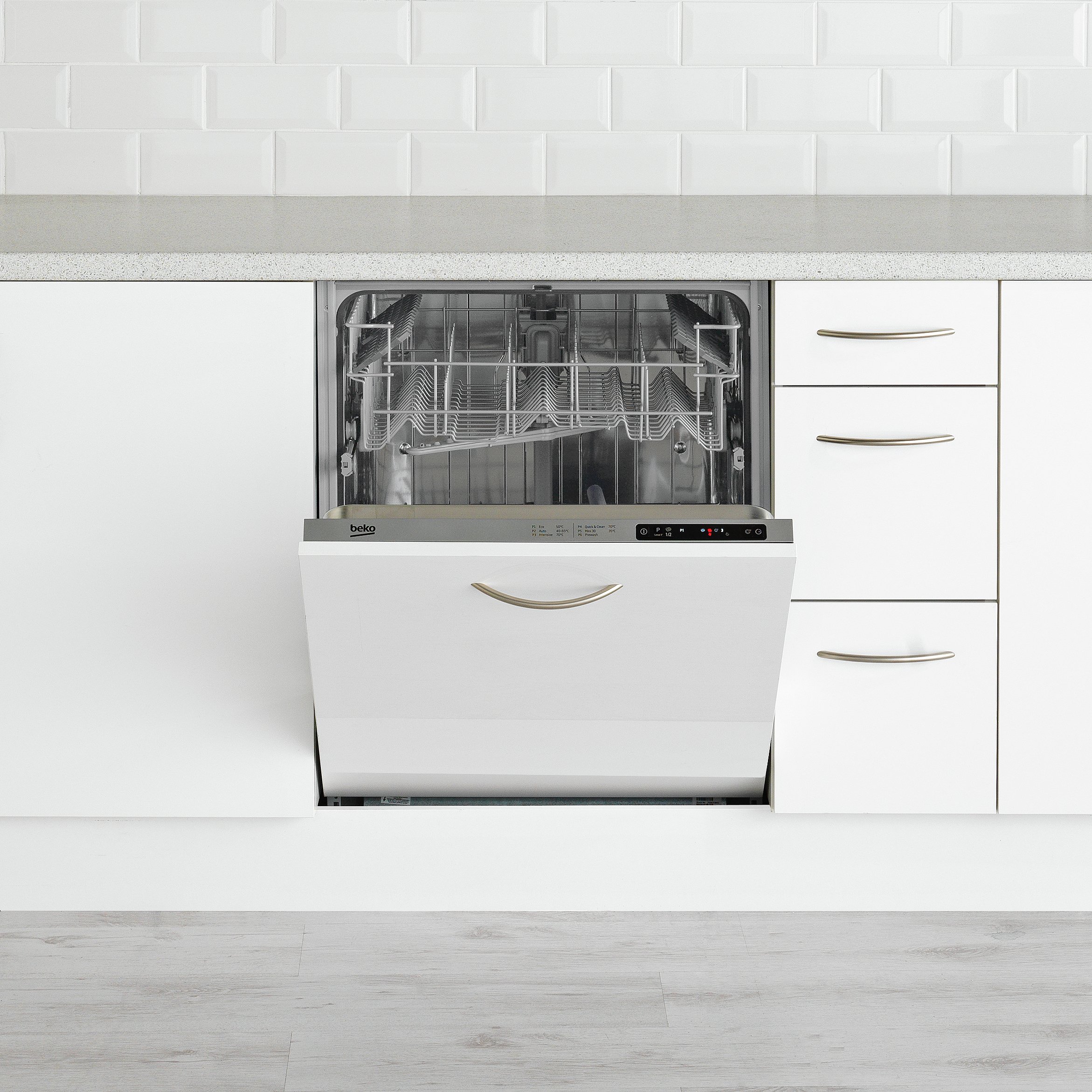 Beko DIN16210 Full Size Integrated Dishwasher - White