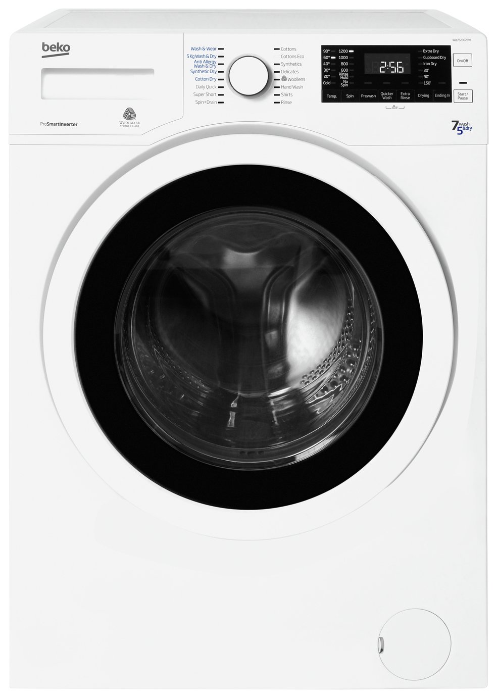 Beko WDJ7523023W 7KG / 5KG 1200 Spin Washer Dryer - White