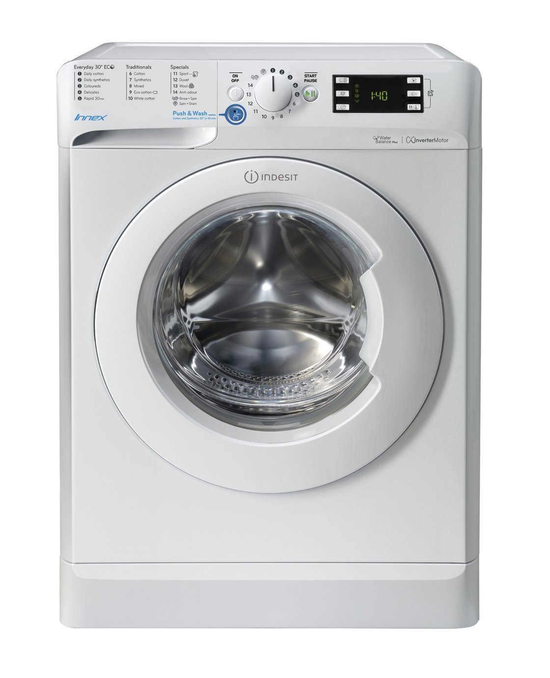 Indesit BWE91484X 9KG 1400 Spin Washing Machine - White