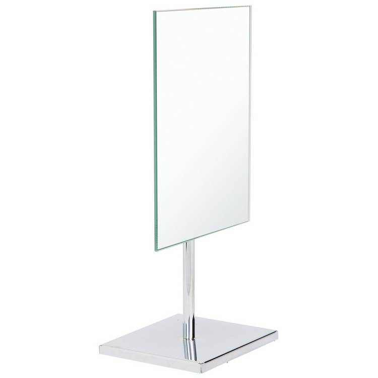 Argos Home Silver Frameless Pedestal Mirror - 34x17cm 0