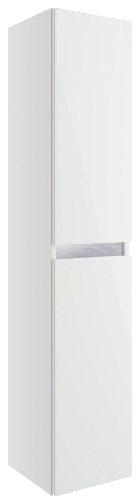 Lavari 2 Door Tall Unit - White Gloss.