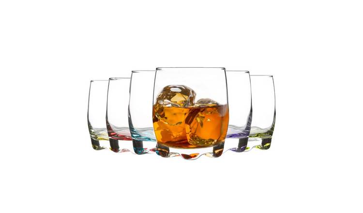 LAV Adora Coloured Water Glasses - 6 Colours - Pack of 12