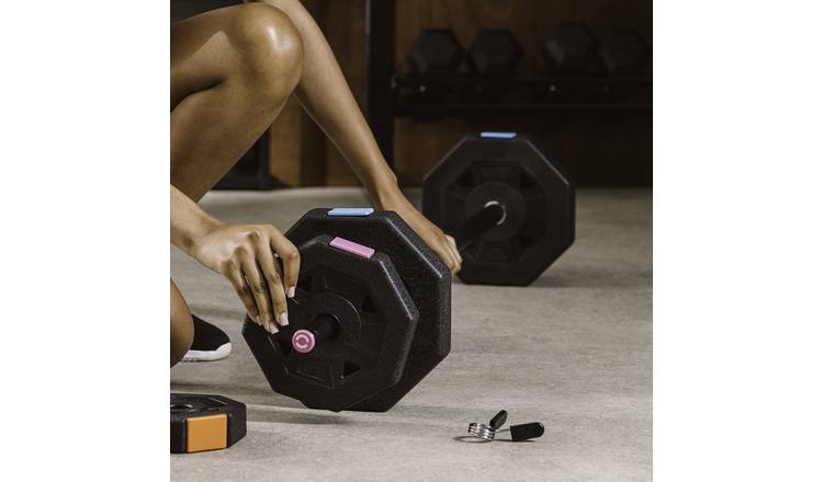 Buy Opti Vinyl Barbell Set 20kg Barbells Argos